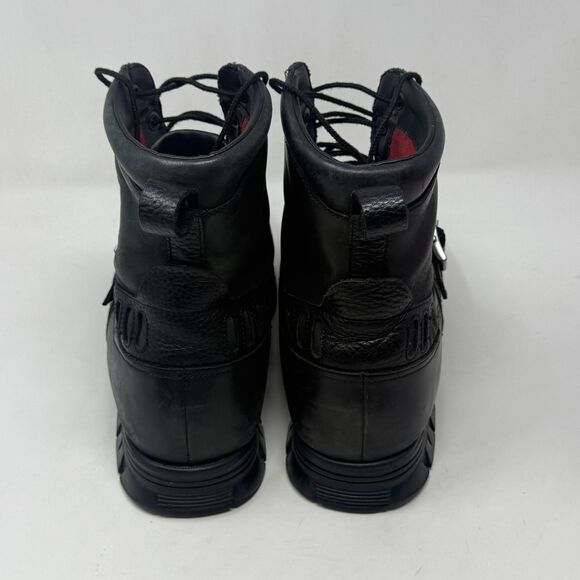 Polo Ralph Lauren Kilworth Duck Boots  Mens 13 Black Leather Zip Buckle Vintage main image 10